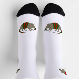 Christmas Armadillo Crew Socks Socken
