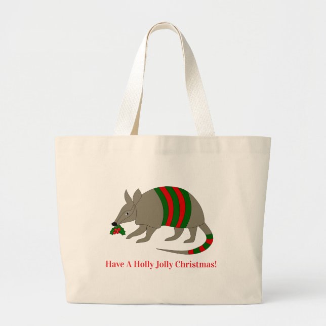 Christmas Armadillo Tote Bag Jumbo Stoffbeutel (Vorne)