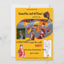 Christmas Around The World Party Invitation Einladung
