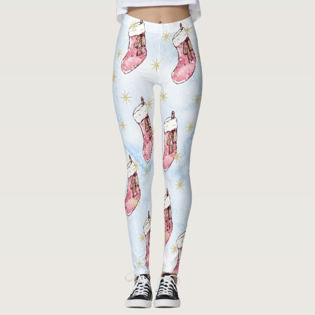 Christmas Art Paintings Leggings (Vorderseite)