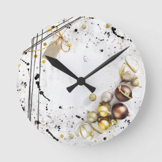 Christmas art runde wanduhr