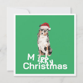 Christmas Australian Shepherd Dog Merry Gruß