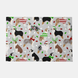 Christmas Australian Shepherd Doormat Fußmatte