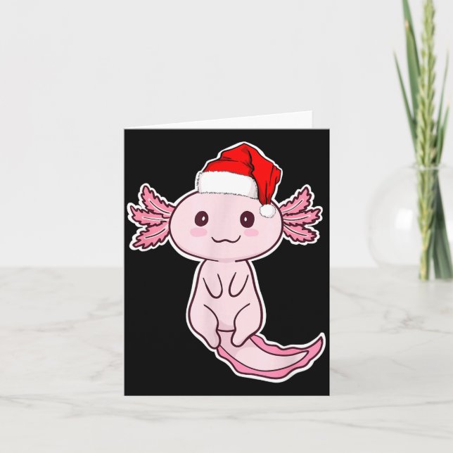Christmas Axolotl  Karte (Vorderseite)