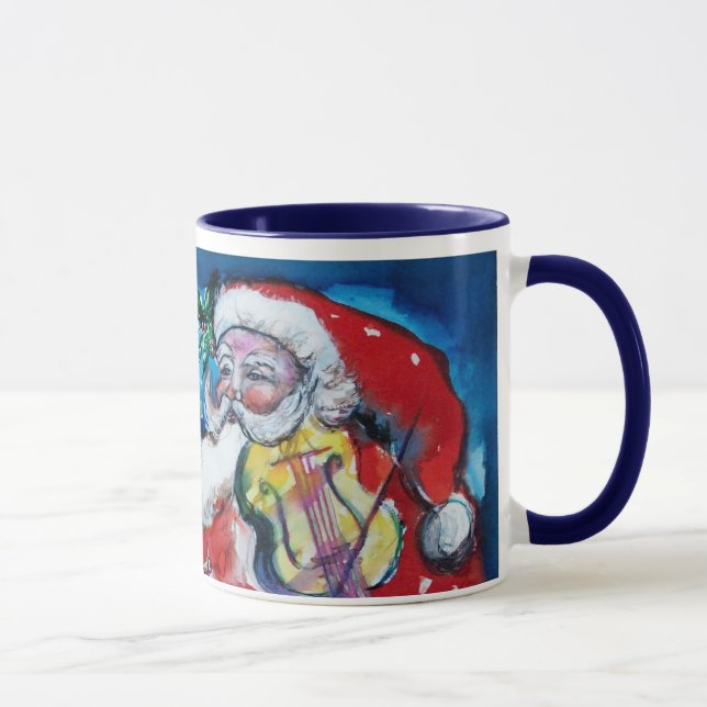 CHRISTMAS B SCHREIBEN / SANTA MIT VIOLIN MONOGRAM TASSE (Rechts)