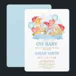 Christmas Baby Blue ist eine Baby-Dusche Einladung<br><div class="desc">Weihnachtsaufenthalt für Kinder</div>