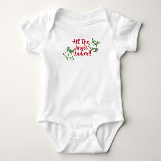 Christmas Baby Bodysuit - Jingle Ladys Bells Strampler (Vorderseite)
