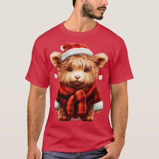 Christmas Baby Highland Cow 4 T-Shirt
