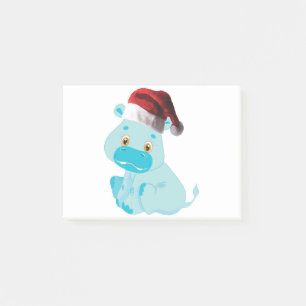 Christmas Baby Hippo Post-it Klebezettel