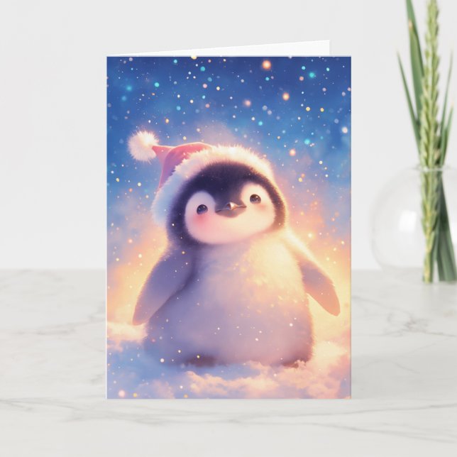 Christmas Baby Penguin Karte (Vorderseite)