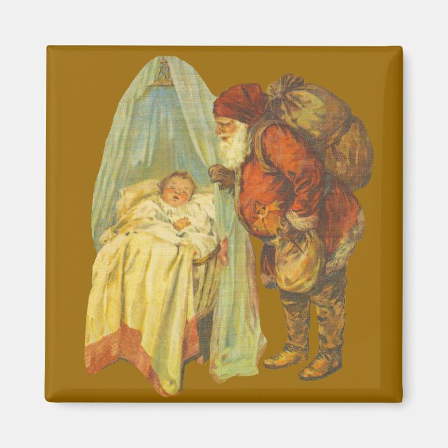 Christmas Baby Santa Clause Vintag Magnet (Vorne)
