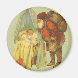 Christmas Baby Santa Clause Vintag Magnet