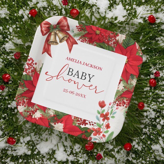 Christmas baby shower festive   pappteller (Von Creator hochgeladen)