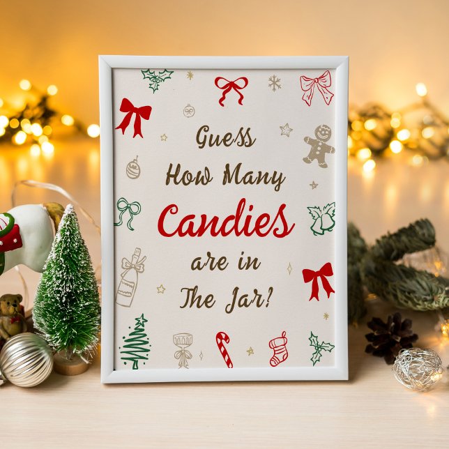 Christmas Baby Shower Guess How Many Candies Poster (Von Creator hochgeladen)
