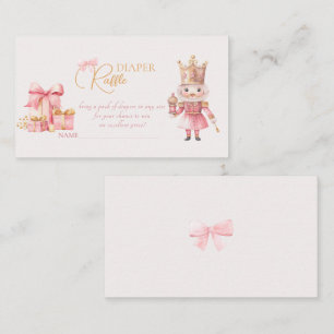 Christmas Baby Shower Nutcracker Diaper Raffle Begleitkarte