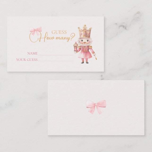 Christmas Baby Shower Nutcracker schätzen, wie vie Begleitkarte (Vorne/Hinten)