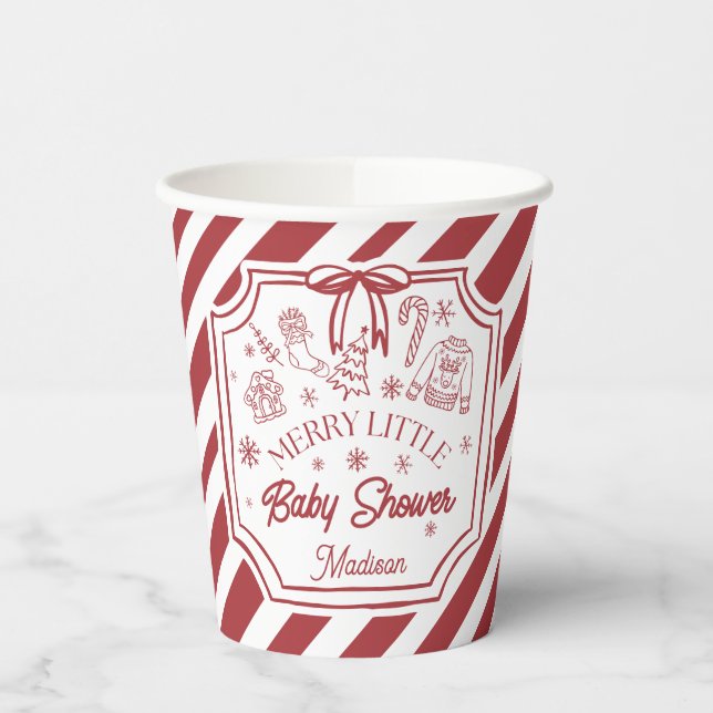 Christmas Baby Shower Pappbecher (Links)