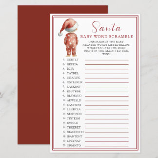 Christmas-Baby-Shower-Wortverwirrungsspiel