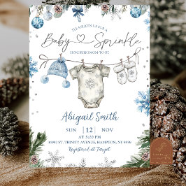 Christmas Baby Sprinkle Wäscheleine Babyparty Einladung