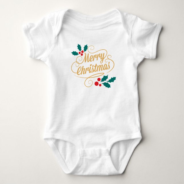 CHRISTMAS BABY STRAMPLER (Vorderseite)