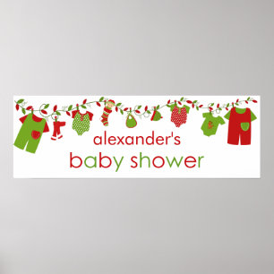 Christmas Baby Wäsche Boy Baby Showbanner Poster