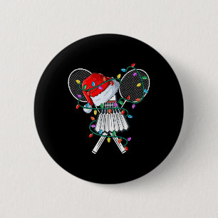 Christmas Badminton Xmas Santa Sports Hat Mens Wom Button