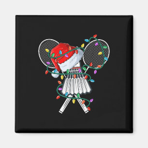 Christmas Badminton Xmas Santa Sports Hat Mens Wom Magnet