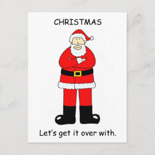 Christmas Bah Humbug Feiertagspostkarte