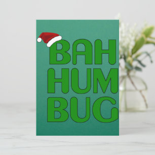 Christmas Bah Humbug Shirt Art-Xmas Humbug Santa Einladung