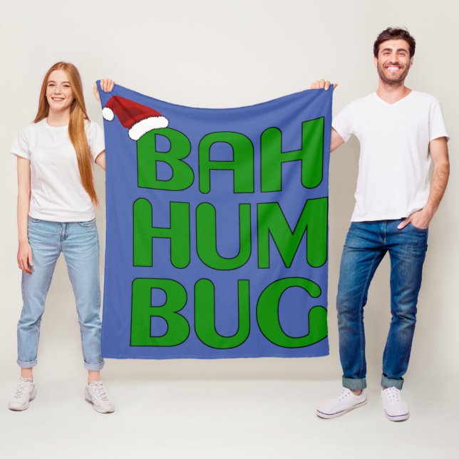 Christmas Bah Humbug Shirt Art-Xmas Humbug Santa Fleecedecke (Beispiel)