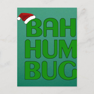 Christmas Bah Humbug Shirt Art-Xmas Humbug Santa Postkarte
