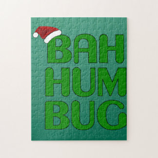 Christmas Bah Humbug Shirt Art-Xmas Humbug Santa Puzzle