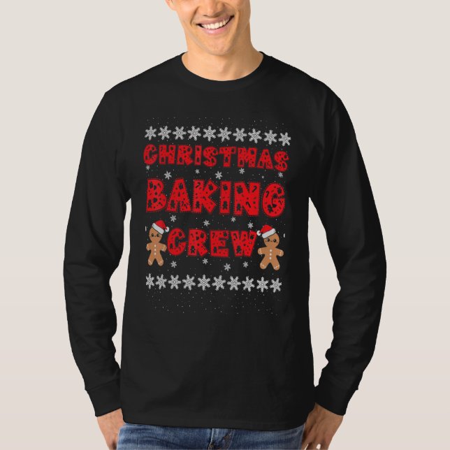 Christmas Baking Crew Gingerbread Men With Xmas Ha T-Shirt (Vorderseite)