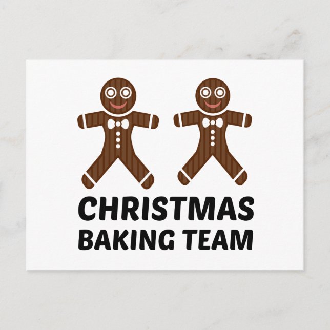CHRISTMAS BAKTEAM GINGERBREAD POSTKARTE (Vorderseite)