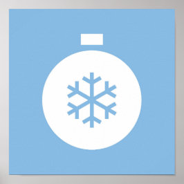 Christmas Ball Blue Poster