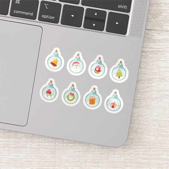 Christmas ball ornaments sticker collection (Detail)