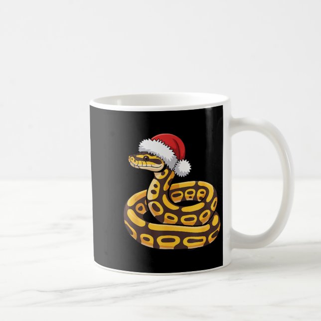 Christmas Ball Python Ugly Xmas Sweater Snake Love Kaffeetasse (Rechts)