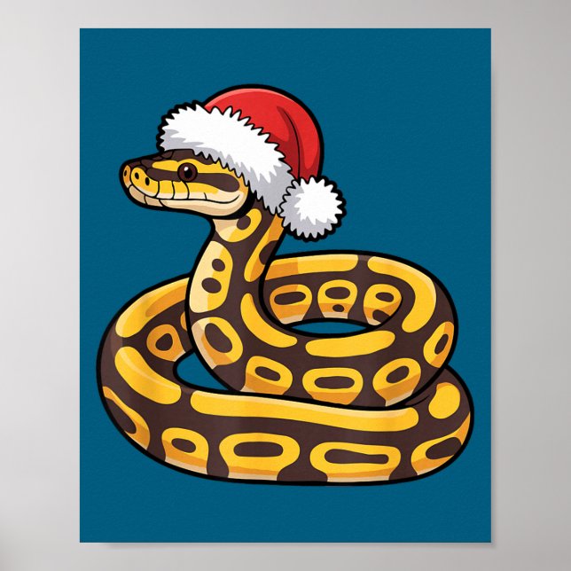 Christmas Ball Python Ugly Xmas Sweater Snake Love Poster (Vorne)