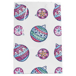 Christmas Balls – Red, Green, Blue & Pink Mittlere Geschenktüte