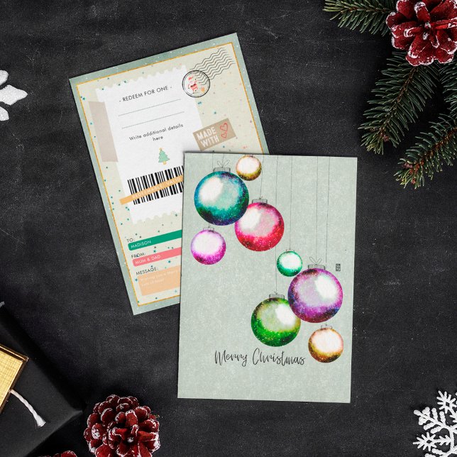 Christmas Balls Xmas Ticket Family Gift Coupon (Von Creator hochgeladen)