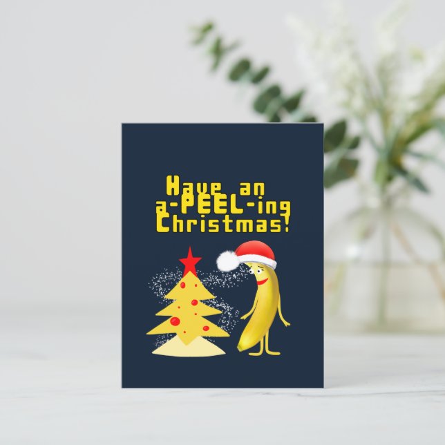 Christmas Banana Postkarte (Stehend Vorderseite)