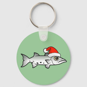 Christmas Barracuda Santa Schlüsselanhänger