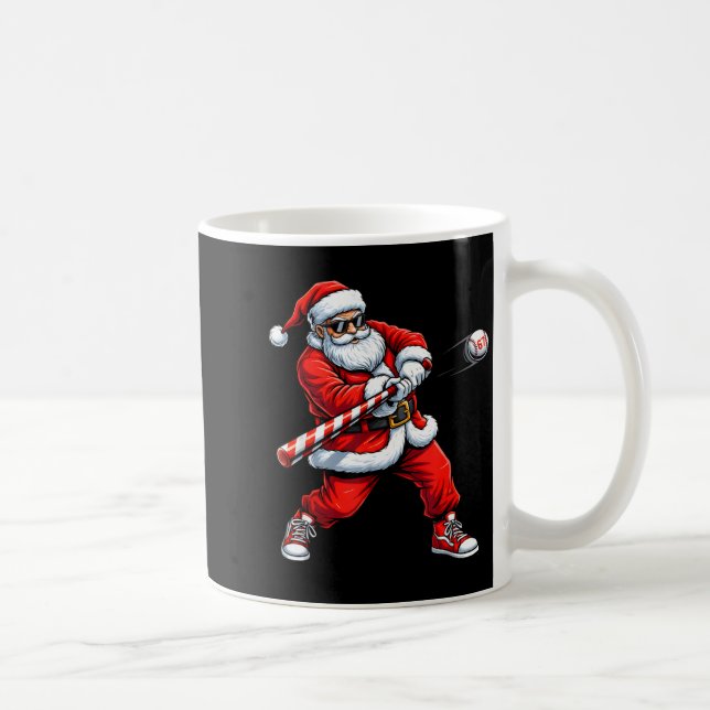 Christmas Baseball Player Santa Funny Xmas Boys Me Kaffeetasse (Rechts)