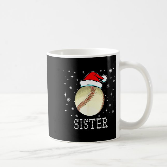 Christmas Baseball Sister Xmas Santa Hat Kids Boys Kaffeetasse (Rechts)
