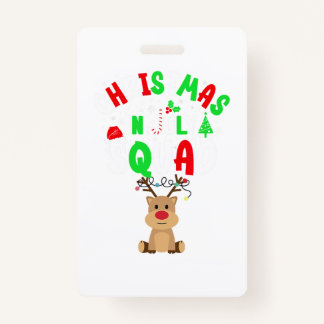 Christmas Basketball Reindeer Funny Santa Hat Xmas Ausweis