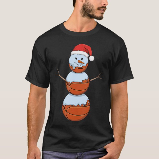 Christmas Basketball Shirt Snowman Basketball Chri (Vorderseite)