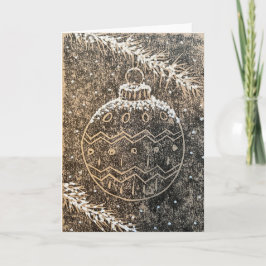 Christmas bauble card karte