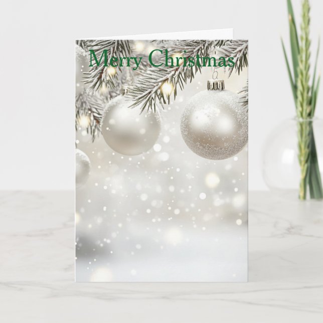 Christmas Bauble Feiertagskarte (Vorderseite)
