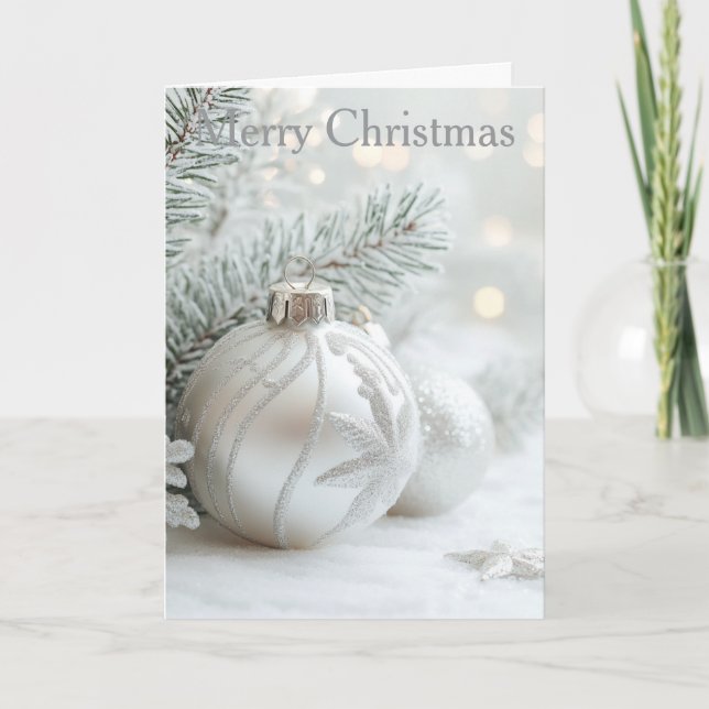 Christmas Bauble Feiertagskarte (Vorderseite)