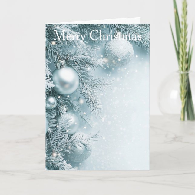 Christmas Bauble Feiertagskarte (Vorderseite)